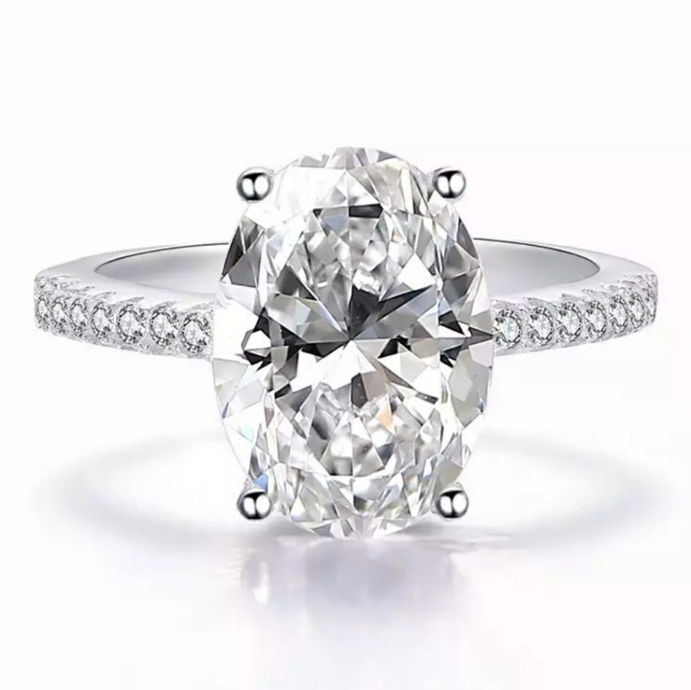 NEW 5 carat Oval Cut Diamond Engagement Ring - Picture 3 of 5